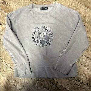 Marmot women’s Light Gray Crewneck Sweatshirt - Mountain Works Logo